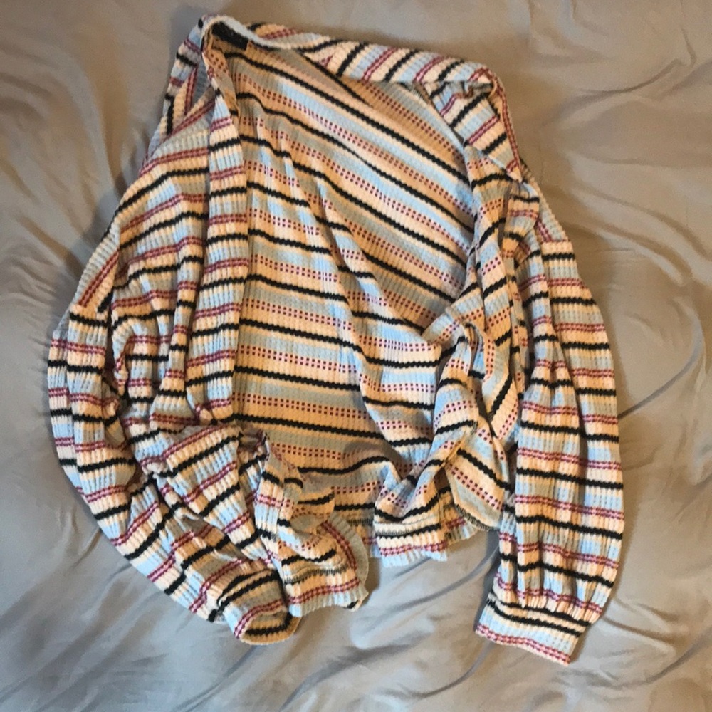 Oversized striped cardigan/sweater